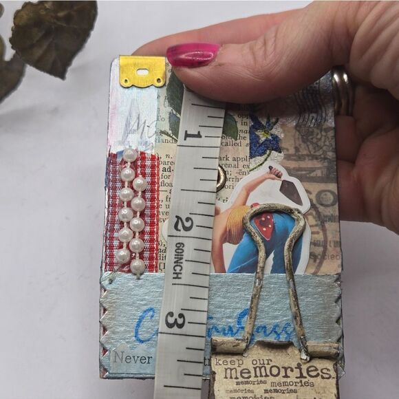 "5/$25" Pin Up Girl Summertime Artist Trading Card ATC W/Altered Holding Clip - Picture 6 of 10